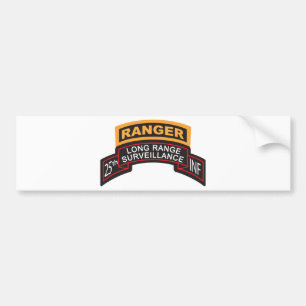 25th Infantry Division LRS Scroll, Ranger Tab Bumper Sticker