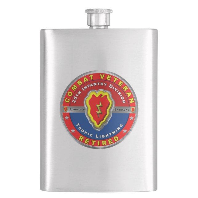 25th Infantry Division Retired Hip Flask (Front)
