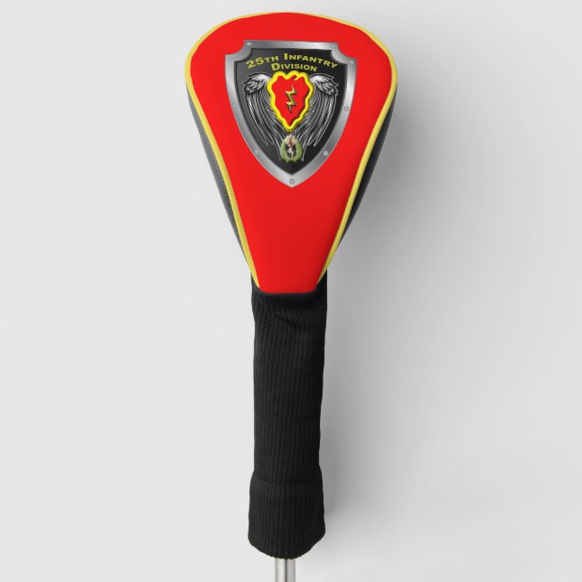 25th Infantry Division “Tropic Lightning” Shield Golf Head Cover (Front)