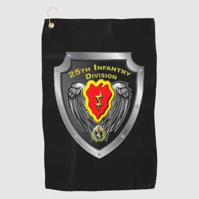 25th Infantry Division “Tropic Lightning” Shield Golf Towel (Front)