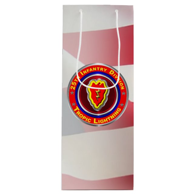 25th Infantry Division “Tropic Lightning” Wine Gift Bag (Front)