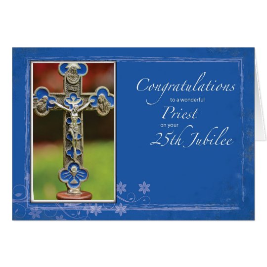 25th Jubilee Priest Cross Card