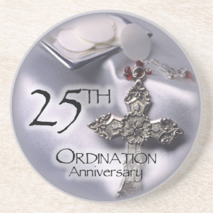 25th Ordination Anniversary Cross Host Coaster