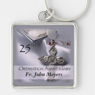 25th Ordination Anniversary Cross Host Key Ring