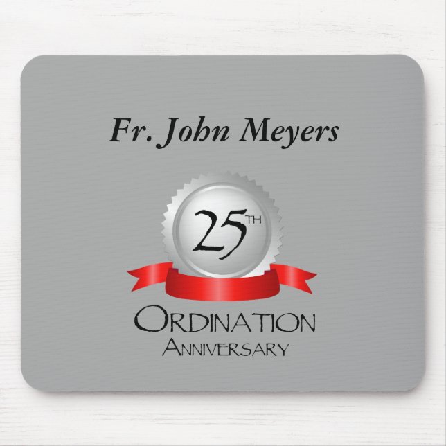 25th Ordination Anniversary Cross Host Mouse Mat (Front)