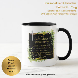 25th Ordination Anniversary Priest Gift Customised Mug