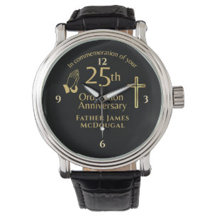25TH Ordination Anniversary Priest PERSONALIZED  Watch