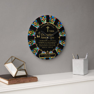25th Pastor Priest Anniversary Gift Ordination ANY Large Clock