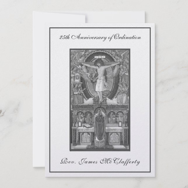  25th Priest Ordination Anniversary Jubilee  Invit Invitation (Front)