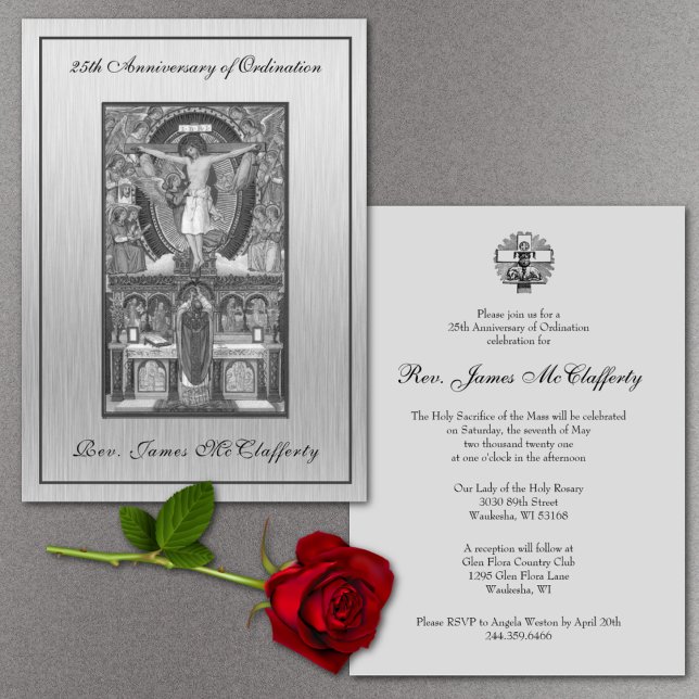  25th Priest Ordination Anniversary Jubilee  Invitation (Creator Uploaded)