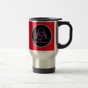 25th Red Travel Mug