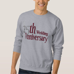 25th Silver and Burgundy Anniversary Sweatshirt