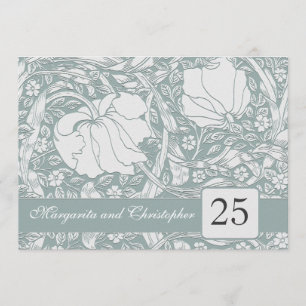 25th silver anniversary floral invitations