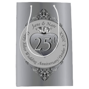 25th Silver Anniversary Medium Gift Bag