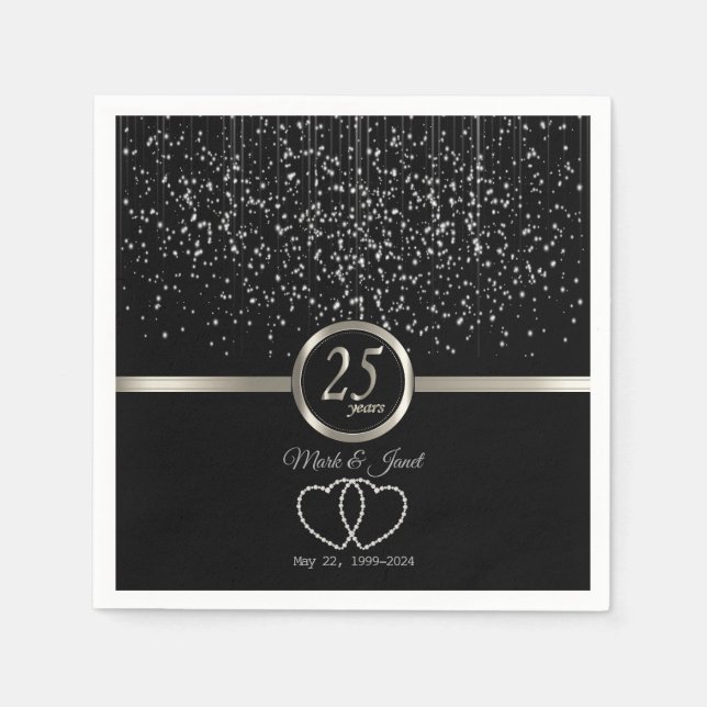 25th Silver Anniversary Starlights Napkin (Front)