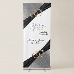 25th Silver Heart Anniversary Design Retractable Banner