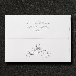 25th Silver Wedding Anniversary Envelope