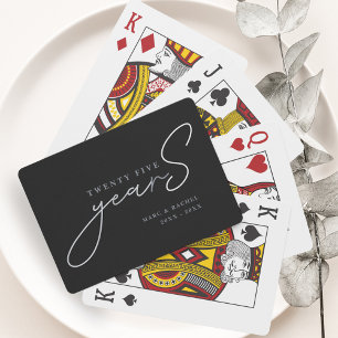 25th Silver Wedding Anniversary Favors Playing Cards