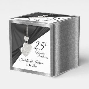 25th Silver Wedding Anniversary Favour Box