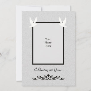 25th Silver Wedding Anniversary Invitation