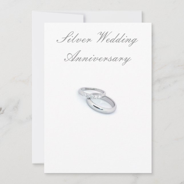 25TH Silver Wedding Anniversary Invitation (Front)