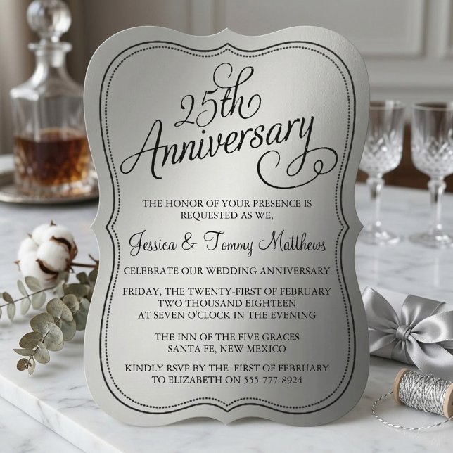 25th Silver Wedding Anniversary Invitations (Creator Uploaded)