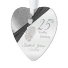 25th Silver Wedding Anniversary Keepsake