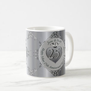 25th Silver Wedding Anniversary Mug