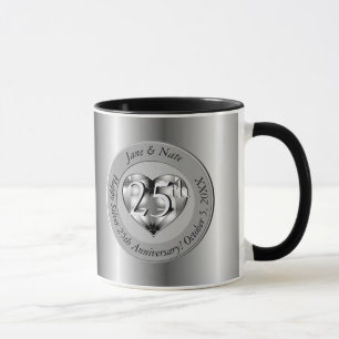 25th Silver Wedding Anniversary Mug