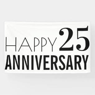 25th Silver Wedding Anniversary Party Banner