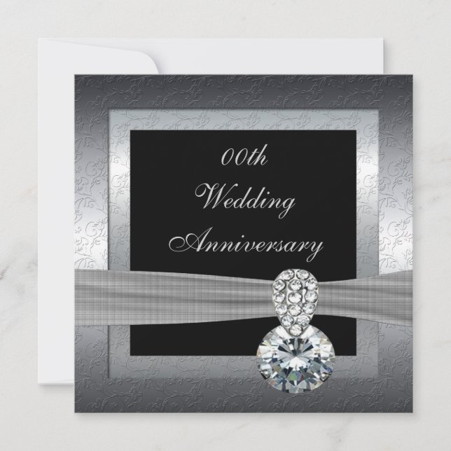 25th Silver Wedding Anniversary Party Invitation (Front)