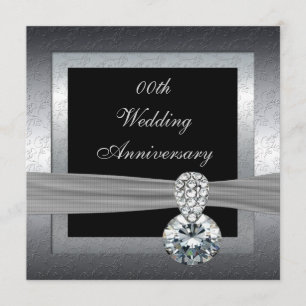 25th Silver Wedding Anniversary Party Invitation