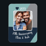 25th Silver Wedding Anniversary Photo Keepsake Magnet<br><div class="desc">This customised magnet is the perfect way to celebrate your wedding milestone with your favourite personalised photo for a timeless keepsake for years to come.</div>