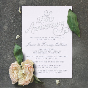 25th Silver Wedding Anniversary Real
