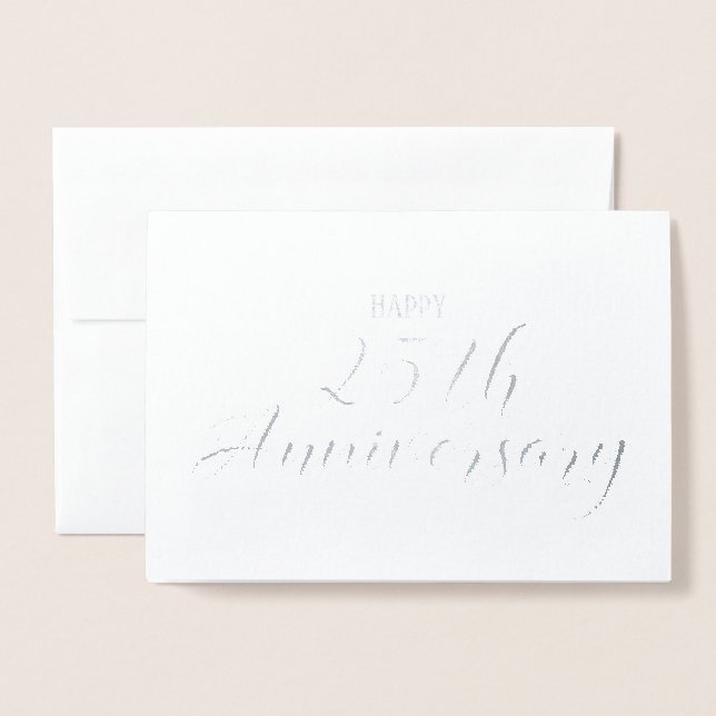 25th Silver Wedding Anniversary Religious Card (Front With Envelope)