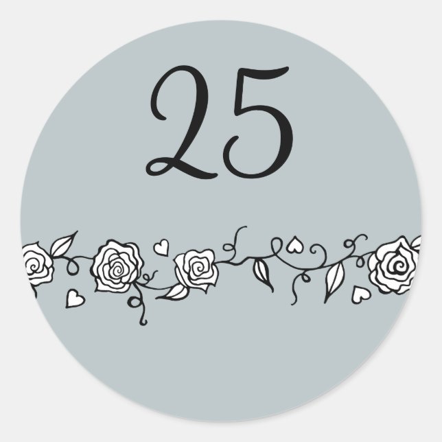 25th Silver Wedding Anniversary Stickers (Front)