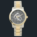 25th silver wedding anniversary watch<br><div class="desc">25th silver wedding anniversary watch. Cute gift for husband. Twenty fifth celebration of wedding couple.</div>