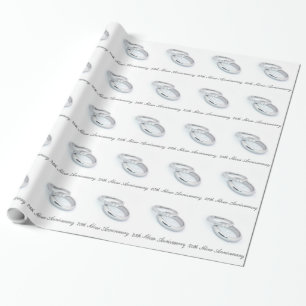 25th Silver Wedding Anniversary Wrapping Paper