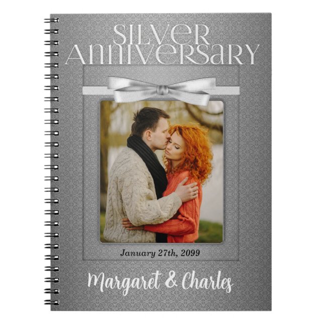 25th Silver Wedding Annivsersary Party Guest Notebook (Front)
