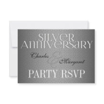 25th Silver Wedding Annivsersary RSVP