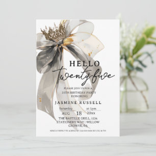 25th Twenty-five Birthday Party Women Invitation