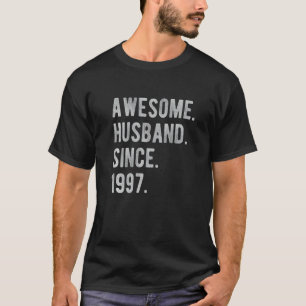 25th Wedding Aniversary For Him Awesome Husband S T-Shirt