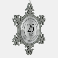 25th wedding anniversary black and silver