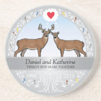 25th Wedding Anniversary, Buck & Doe Personalised