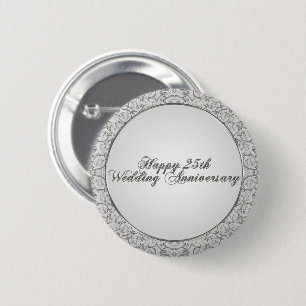 25th Wedding Anniversary Button