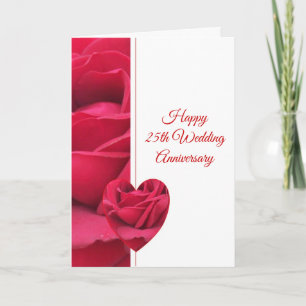 25th Wedding Anniversary Card