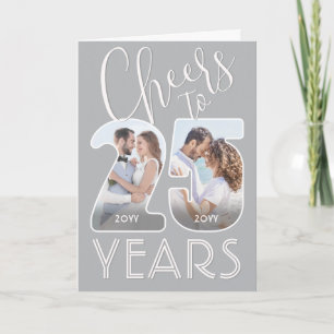 25th Wedding Anniversary Cheers to 25 Years Photo Card