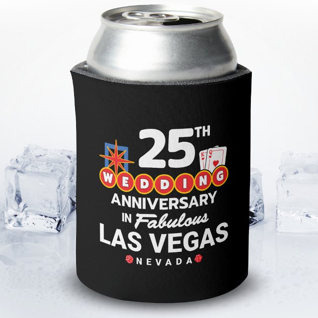 25th Wedding Anniversary Couples Las Vegas Trip Can Cooler (Creator Uploaded)