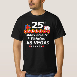 25th Wedding Anniversary Couples Las Vegas Trip T-Shirt
