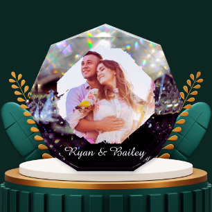 25th Wedding Anniversary Elegant Diamond Design Photo Block